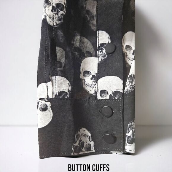 Torrid plus size chiffon school open sleeve but in front blouse. - Picture 12 of 16